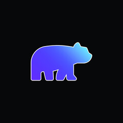 Bear blue gradient vector icon