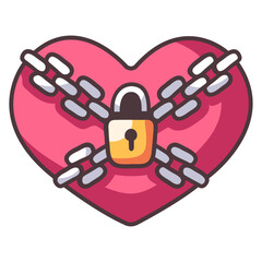 lock heart icon