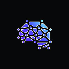 Artificial Intelligence blue gradient vector icon