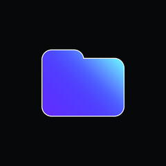 Black Folder Shape For Interface blue gradient vector icon