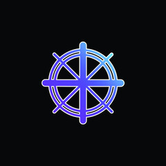 Boat Helm blue gradient vector icon