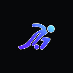 Bowling blue gradient vector icon