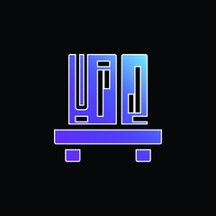 Bookshelf blue gradient vector icon