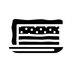 cake dish canteen glyph icon vector. cake dish canteen sign. isolated contour symbol black illustration