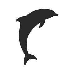 Dolphin icon. Vector icon isolated on white background. © Janis Abolins