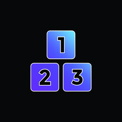 Blocks blue gradient vector icon