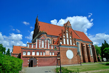 Built at the turn of the 16th and 17th centuries, the Gothic Catholic Church of Saints James and Anna in the city of Przasnysz in Masovia, Poland. The photos show a general view, architectural details