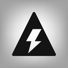 Lightning warning icon for the interface of applications, games.
