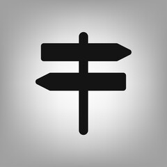 Fototapeta premium Road sign icon for the interface of applications, games.