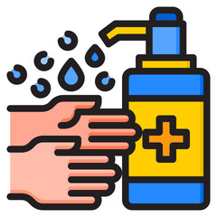 hygiene color line style icon