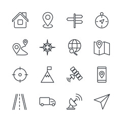 navigation set icon, isolated navigation set sign icon, vector illustration
