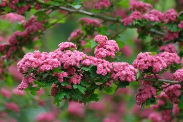 The blooming branch in park, Sochi.