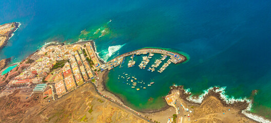 Panoramic view of Canary Spanish island Tenerife in Africa Spain.