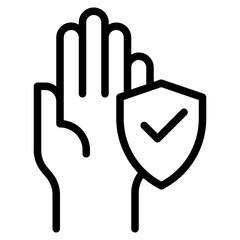 protect outline style icon