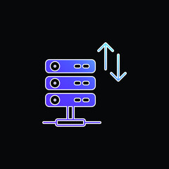 Bandwidth blue gradient vector icon