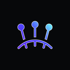 Acupuncture blue gradient vector icon