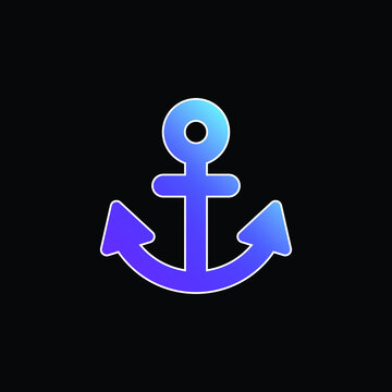 Anchor blue gradient vector icon
