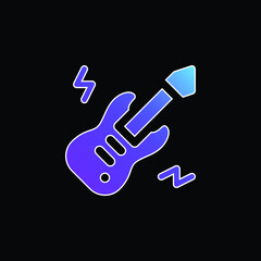 Bass Guitar blue gradient vector icon