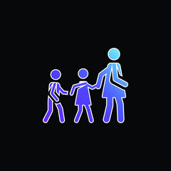 Babysitter blue gradient vector icon