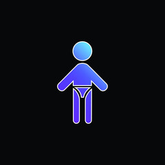 Baby With Diaper blue gradient vector icon