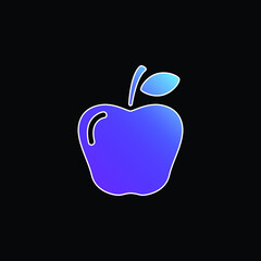 Apple Fruit blue gradient vector icon