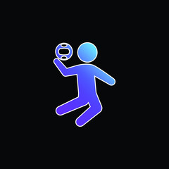 Beach Volleyball blue gradient vector icon