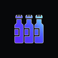Beer blue gradient vector icon