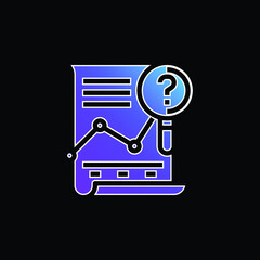 Analysis blue gradient vector icon