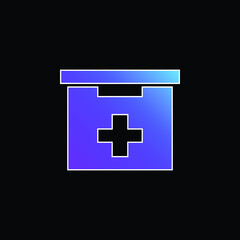 Bathroom First Aid Kit Box blue gradient vector icon