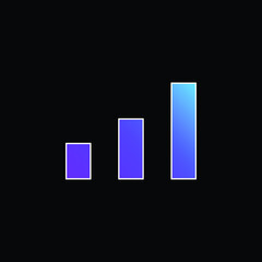 Bar Chart blue gradient vector icon