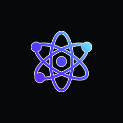 Atom blue gradient vector icon