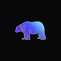 Bear blue gradient vector icon