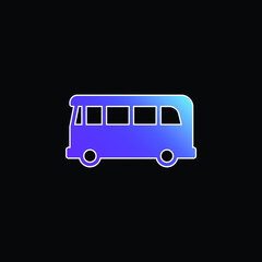 Airport Bus blue gradient vector icon