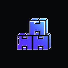 Boxes blue gradient vector icon