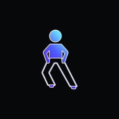 Boy Stretching Legs blue gradient vector icon