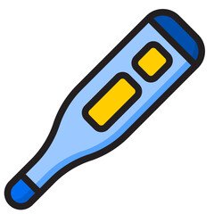 thermometer color line style icon