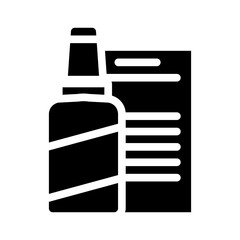 corrector stationery glyph icon vector. corrector stationery sign. isolated contour symbol black illustration