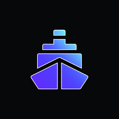 Boat blue gradient vector icon