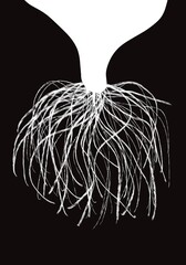 Abstract art black and white background 