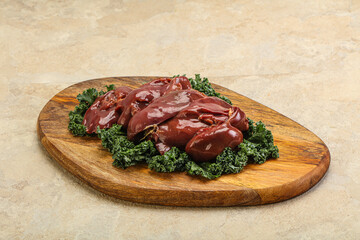Raw chicken liver for cooking