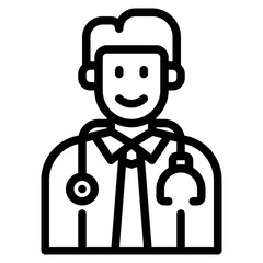 doctor outline style icon