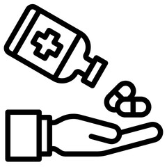 drug outline style icon