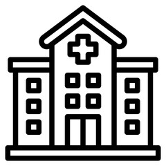 hospital outline style icon