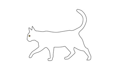 image of a cat line art 