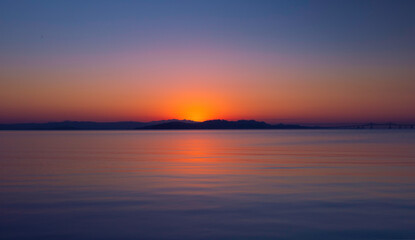 dawn sunrise on san francisco bay - 439644248