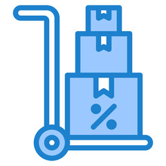 Fototapeta premium delivery blue style icon