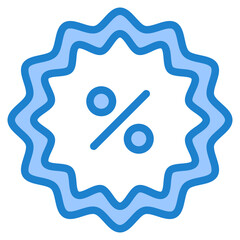 discount blue style icon