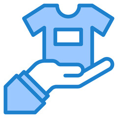 Obraz premium shopping blue style icon