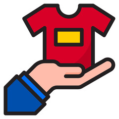 shopping color line style icon