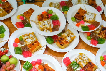 Lots of snacks on the plate